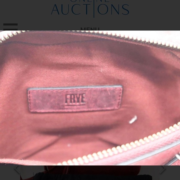 Frye Burgundy Leather Clutch